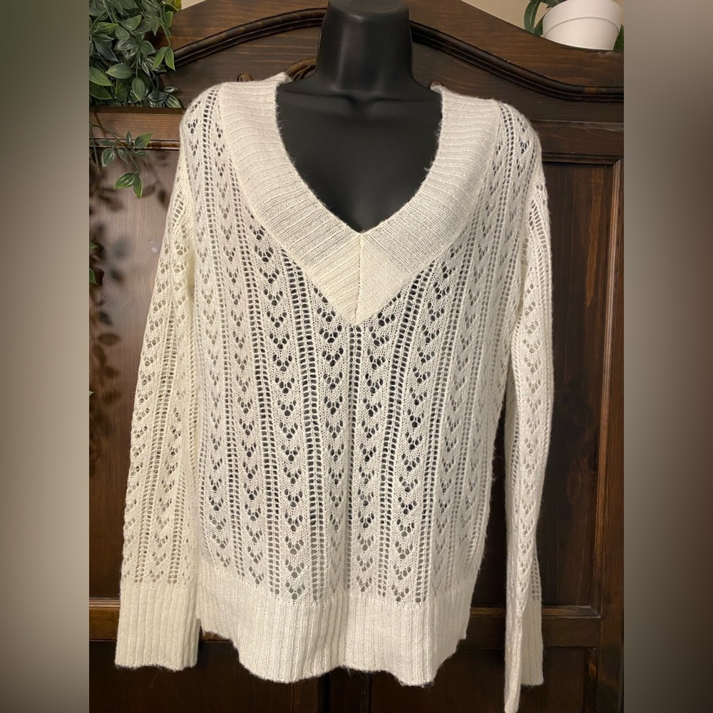 Crochet Sweater - Jessica Sport - White